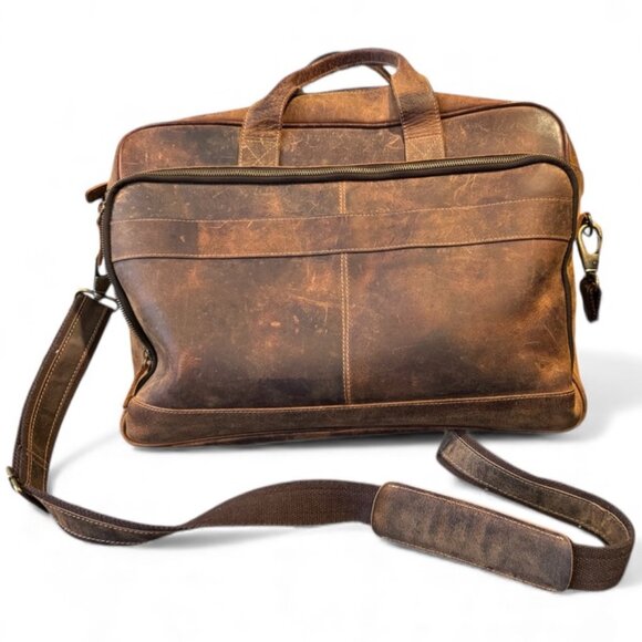 KOMAL’S PASSION Leather Briefcase / Laptop Bag – Crossbody - Picture 2 of 7